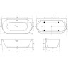 Акриловая ванна BELBAGNO BB412-1700-800-MATT