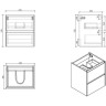 База под раковину BELBANGO PIETRA PIETRA-MINI-500-2C-SO-BL