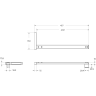 Душевая перегородка BELBAGNO UNO UNO-L-1-TB-110-GR-GM 110 см, профиль оружейная сталь матовый, стекло графитовое