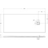 Душевой поддон из литьевого мрамора 180x80 см BelBagno TRAY-MR-UNO-AH-180/80-35-W