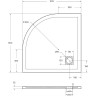Душевой поддон из литьевого мрамора 90x90 см BELBAGNO TRAY-MR-UNO-R-90-550-35-NERO
