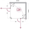 Душевой уголок 90x80 см BELBAGNO KRAFT KRAFT-AH-22-90/80-C-Cr-R