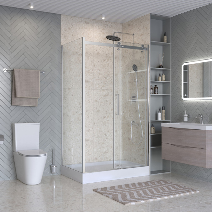 Душевой уголок BELBAGNO MARINO-2-AH-1-140/100-C-Cr