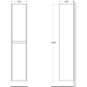 Пенал подвесной Rovere Tabacco R BELBAGNO KRAFT KRAFT-1600-2A-SC-RT-R