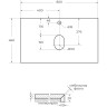 Столешница 80 см Marmo Grigio Lucido BELBAGNO KEP-80-MGL-W0