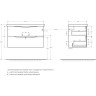 Тумба Rovere Rustico 86,8 см BELBAGNO MARINO MARINO-CER-900-2C-SO-RR-P